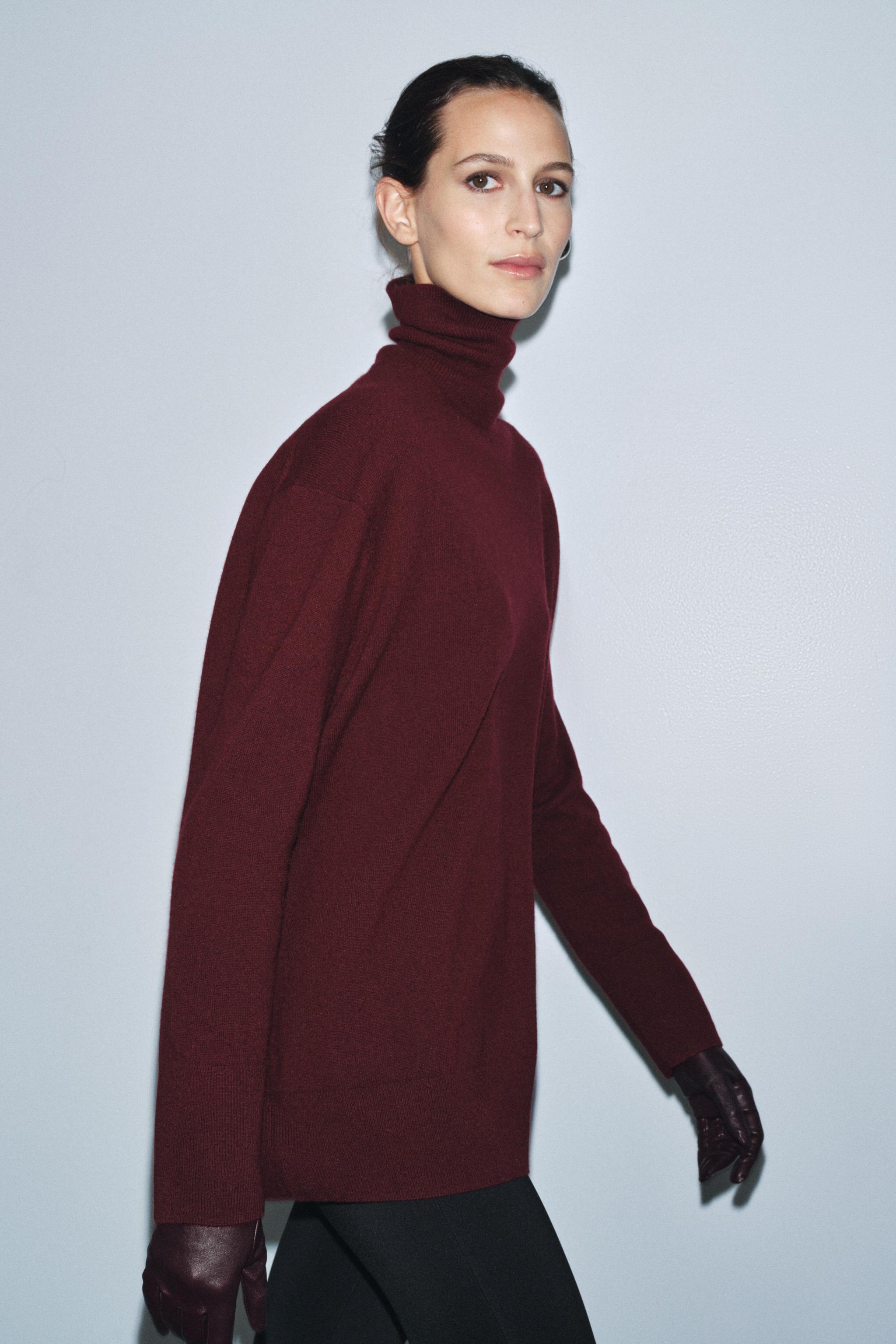 100% WOOL OVERSIZED HIGH COLLAR JUMPER